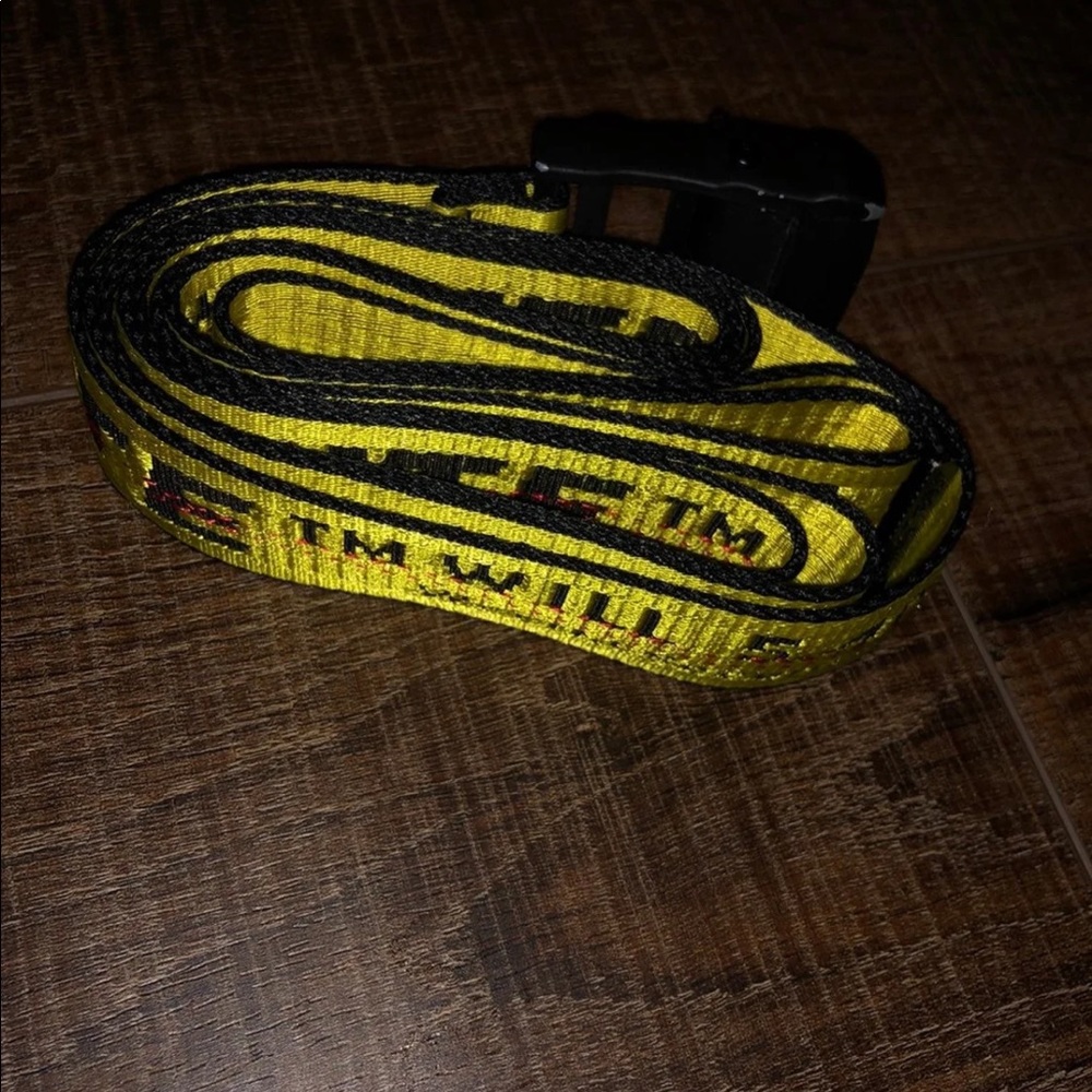 Off-White yellow and black belt